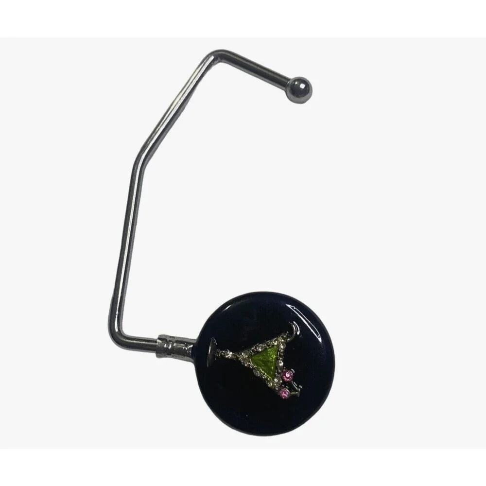 #7714 Martini Purse Bag Table holder Enamel with stones